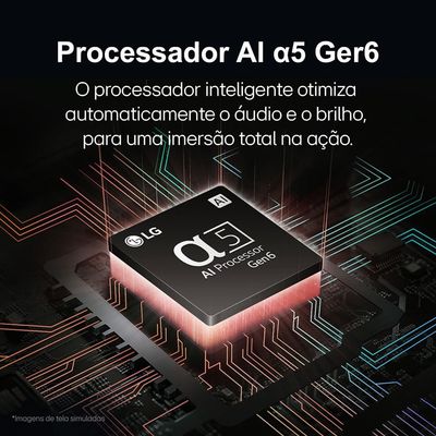 Smart TV 32" LG HD 32LR600BPSA com processador a5 Ger 6 AI, Alexa integrado, LG Channels, WebOS 23, compatível com Controle Smart Magic