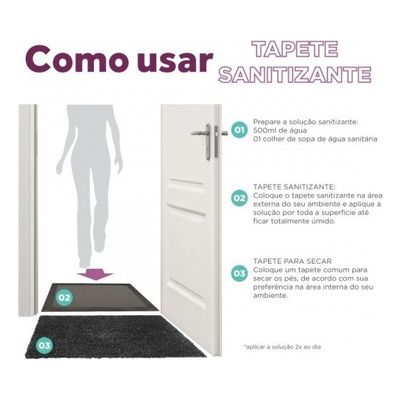Tapete Sanitizante Kapazi Antiderrapante 0,70 X 100 Cm