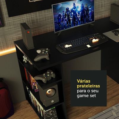 Mesa Gamer e Painel para TV até 50 Polegadas Preto Madesa