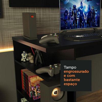 Mesa Gamer e Painel para TV até 50 Polegadas Preto Madesa