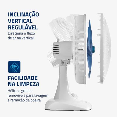 Ventilador de Mesa Mondial 6 Pás Super Power VSP-40-W - 40cm 127V