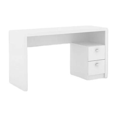 Mesa Escrivaninha Juvenil ME4130 c/ 2 Gavetas Branco - Tecno Mobili