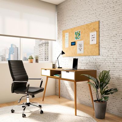Cadeira de Escritório Diretor Giratória Cleaner Preta