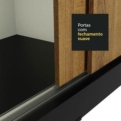 Guarda Roupa Casal 3 Portas Correr Espelhos 3 Gavetas Madesa