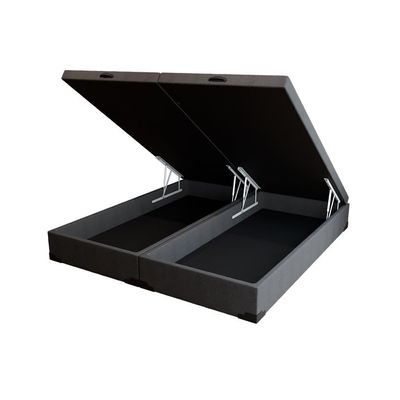 Base para Cama Box Queen Martin Premium com Baú Linho (47x158x198 cm) Grafite