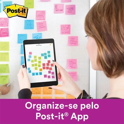 Bloco Adesivo Post It 3M Amarelo com 45 Folhas 76x76mm UNICA