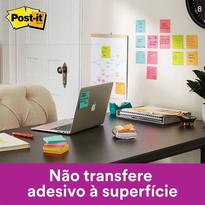 Bloco Adesivo Post It 3M Amarelo com 45 Folhas 76x76mm UNICA