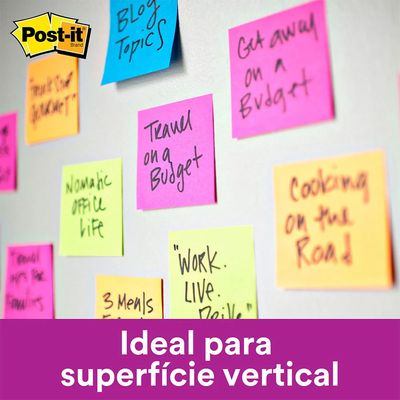 Bloco Adesivo Post It 3M Amarelo com 45 Folhas 76x76mm UNICA