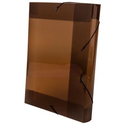 Pasta Aba Elástico Dello Line Lombo 4cm Fumê 33,5x23,5cm UNICA