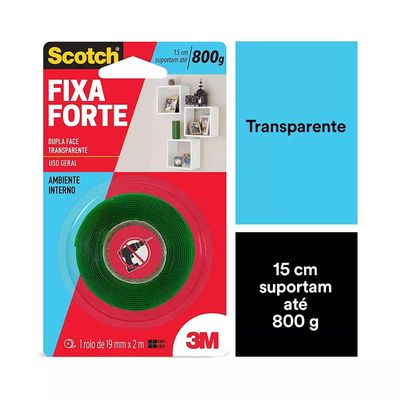 Fita Adesiva Dupla Face Scotch 3M com Espuma Uso Interno 19mmx2m UNICA