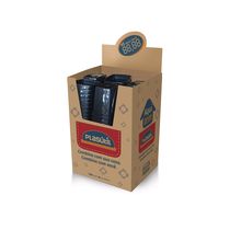 Lixeira de Plástico com Tampa Dourada Plasútil Ecoblack Preta 4,9L