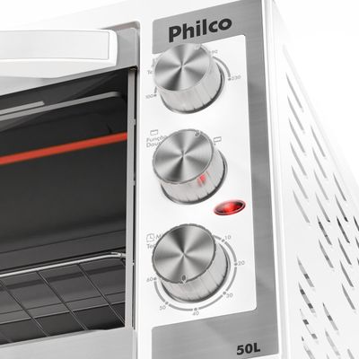 Forno Elétrico Branco Philco 50L Dupla Resistência PFE52B 127V