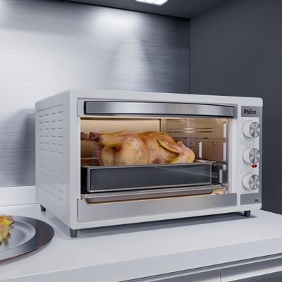 Forno Elétrico Branco Philco 50L Dupla Resistência PFE52B 127V
