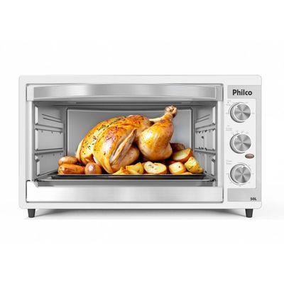 Forno Elétrico Branco Philco 50L Dupla Resistência PFE52B 127V