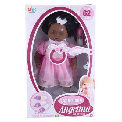 Boneca Milk Collezione Angelina Negra Fala 62 Frases UNICA