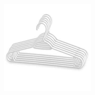 Conjunto de Cabides Dasplast Plástico Sustentável Leve 6 e Pague 5 Branco UNICA