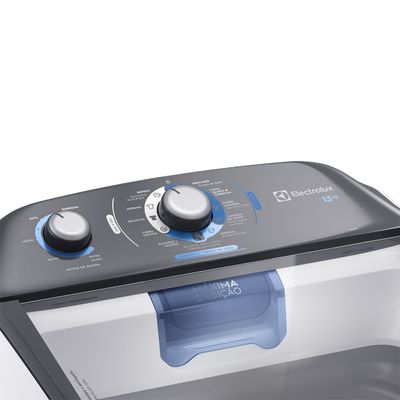 Máquina de Lavar Electrolux 13kg Branca Efficient Duplo Dispenser, Cesto Inox e Máxima Diluição (LDA13) 127V