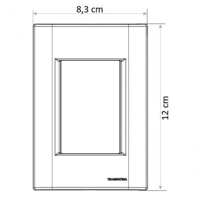 Placa 3 Postos 4x2 Tramontina Giz Branca Com Suporte