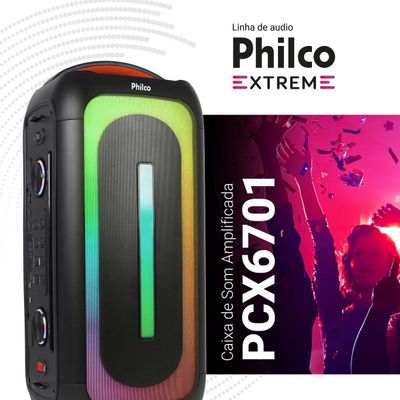 Caixa de Som Amplificada Philco Bluetooth 5.3 650W PCX6701 Bivolt