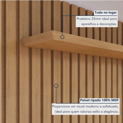 Painel Suspenso 182,8 Cm Vitória 100% Mdf Cinamomo