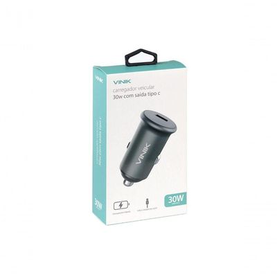 Carregador Veicular 30w Com 1 Saida Tipo C 9v