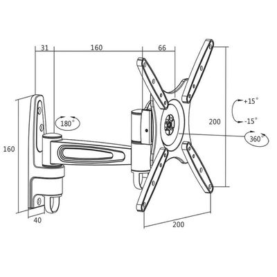 Suporte Para Tv Articulado De 13 Até 42