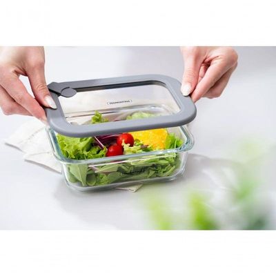 Pote De Vidro Tramontina Vittra 0,64 Litros Com Tampa Hermética De Silicone