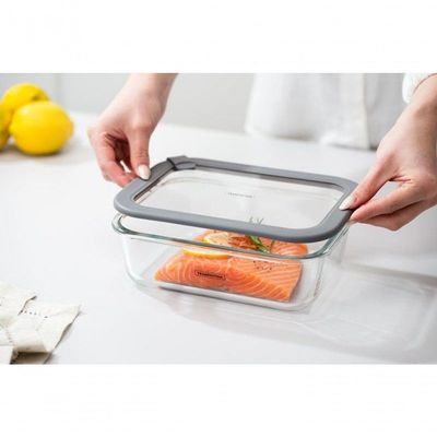 Pote De Vidro Tramontina Vittra 1,05 Litros Com Tampa Hermética De Silicone