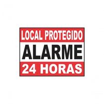 Placa De Aluminio |local Protegido Alarme| 13x18