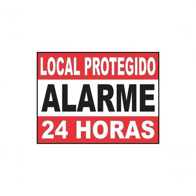 Placa De Aluminio |local Protegido Alarme| 13x18
