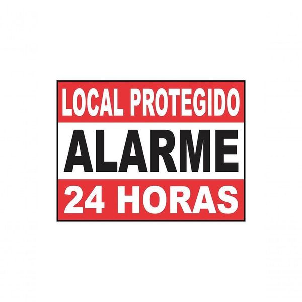 Placa De Aluminio |local Protegido Alarme| 13x18
