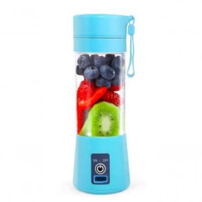 Liquidificador Portátil Recarregável 6 Lâminas 380ml Azul