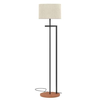 Luminária Abajur De Chão Salone Decorativa Em Aço Carbono Preto Com Cúpula