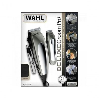 Kit De Máquina De Corte E Aparador Wahl Deluxe Groom Pro 220v