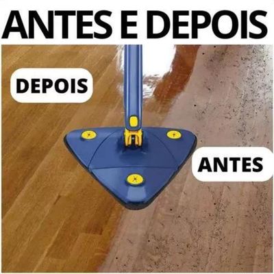 Kit Completo Limpeza: Rodo Limpeza Esfregão Triangular