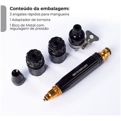 Kit 3 Em 1 Alta Pressão | Esguicho Regulável
