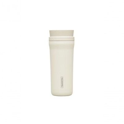 Copo Térmico Tramontina Aço Inox 460ml Bege Com Bocal 360°