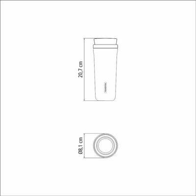 Copo Térmico Tramontina Aço Inox 460 Ml Verde Com Bocal 360°