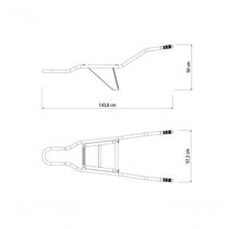 Conjunto De Braços Para Carrinho De Mão Tramontina Em Aço Tubular 1,5mm Cinza
