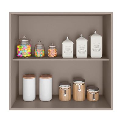 Armário Aéreo Unna 2 Portas 80cm Gris - Poliman Móveis Gris