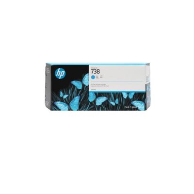 Cartucho de Tinta HP 738 Ciano PLUK 300ML 676M6A