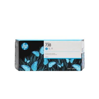 Cartucho de Tinta HP 738 Ciano PLUK 300ML 676M6A