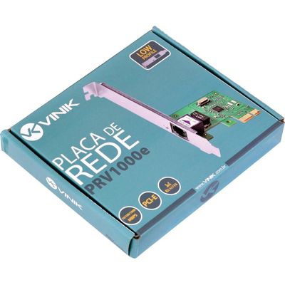 Placa de Rede 10/100/1000 PCI-E PRV1000E com Suporte LOW Profile