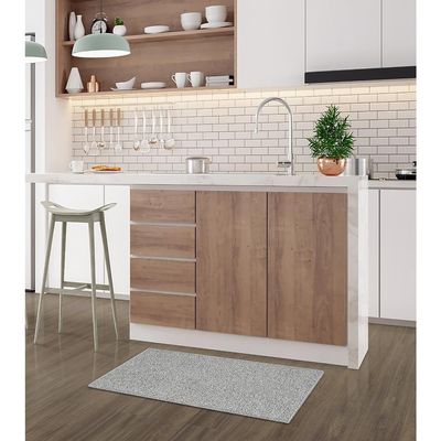 Tapete P/ Quarto Paradise Ceu Prateado 0,50x1,00 São Carlos