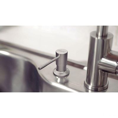 Dosador De Sabão Tramontina Com Recipiente Plástico 500 Ml Aço Inox
