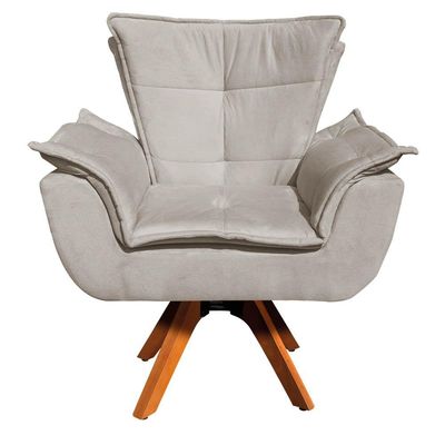 Kit 01 Namoradeira E 02 Poltronas Opala Suede Marrom Rato