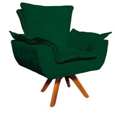 Kit 01 Namoradeira E 02 Poltronas Opala Suede Verde