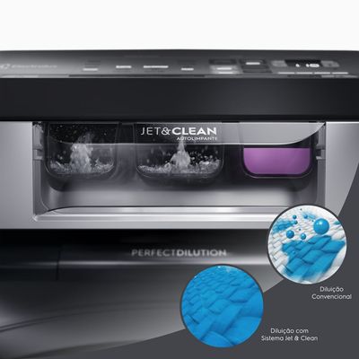 Máquina de Lavar 17kg Electrolux Perfect Care Digital com Vapor e Jatos Poderosos (LEH17) 127V
