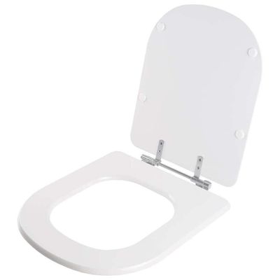 Tampa De Privada Poliéster Anti Bactéria Flox Branco Para Louça Fiori 6lpf