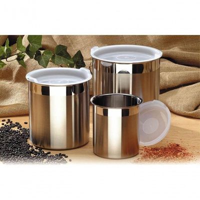 Pote Tramontina Cucina Em Aço Inox Para Mantimentos Com Tampa 18,5cm 5,2 Litros